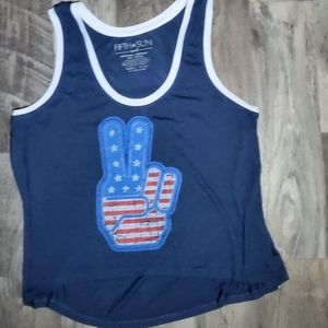 "Peace" Patriotic Swing Tank Size S